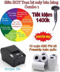 Combo 1 – Trọn bộ phần mềm quản lý VinshopPro1 + máy bán hàng 2.600K Tiết kiệm 1200K